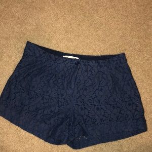 Navy floral shorts